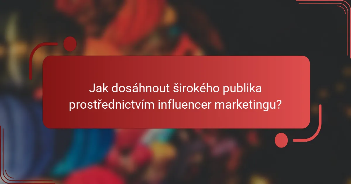 Jak dosáhnout širokého publika prostřednictvím influencer marketingu?