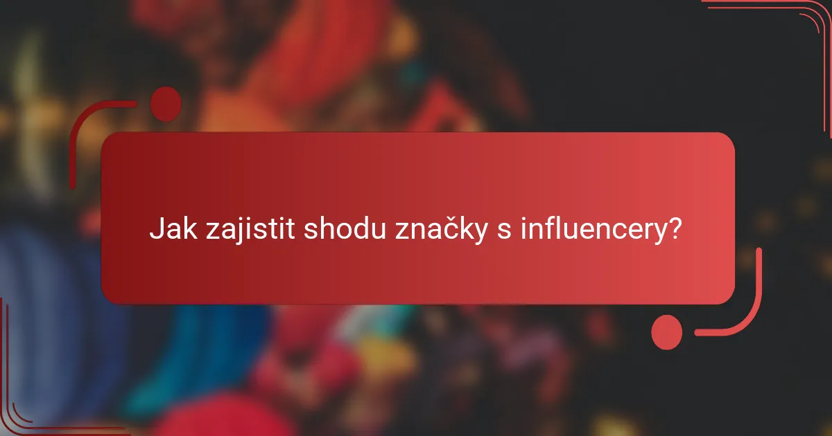 Jak zajistit shodu značky s influencery?